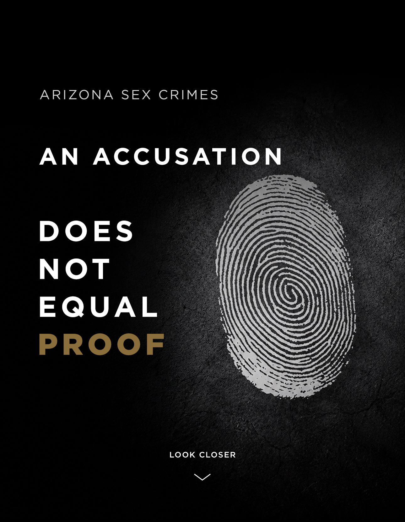 Arizona Sex Crimes — an accusation does not equal proof.